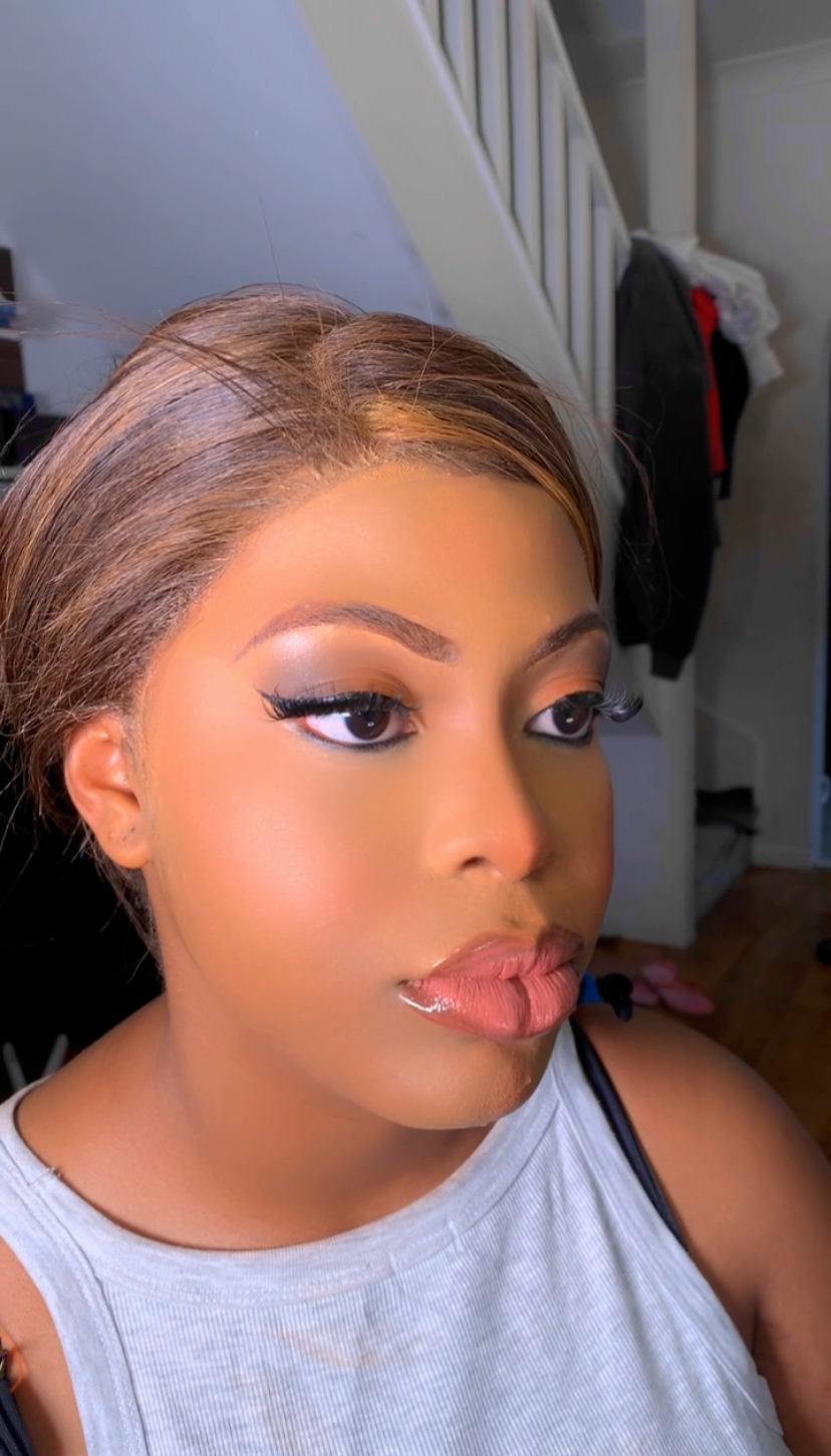 Glam makeup look